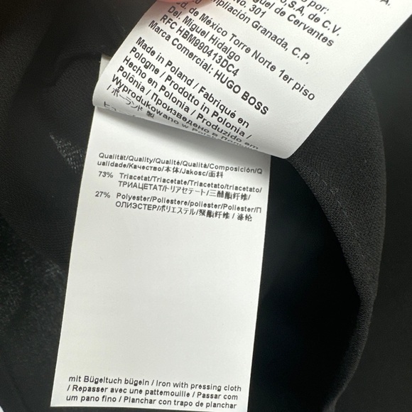 BOSS by HUGO BOSS Women’s Black Blouse Top Sz 2 - Picture 4 of 6